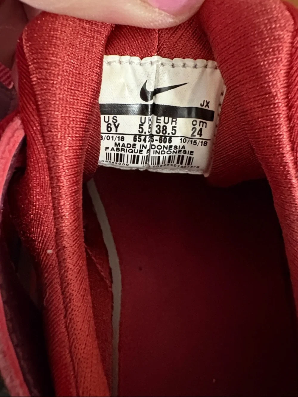 Nike Red Youth Sneakers with White Swoosh
